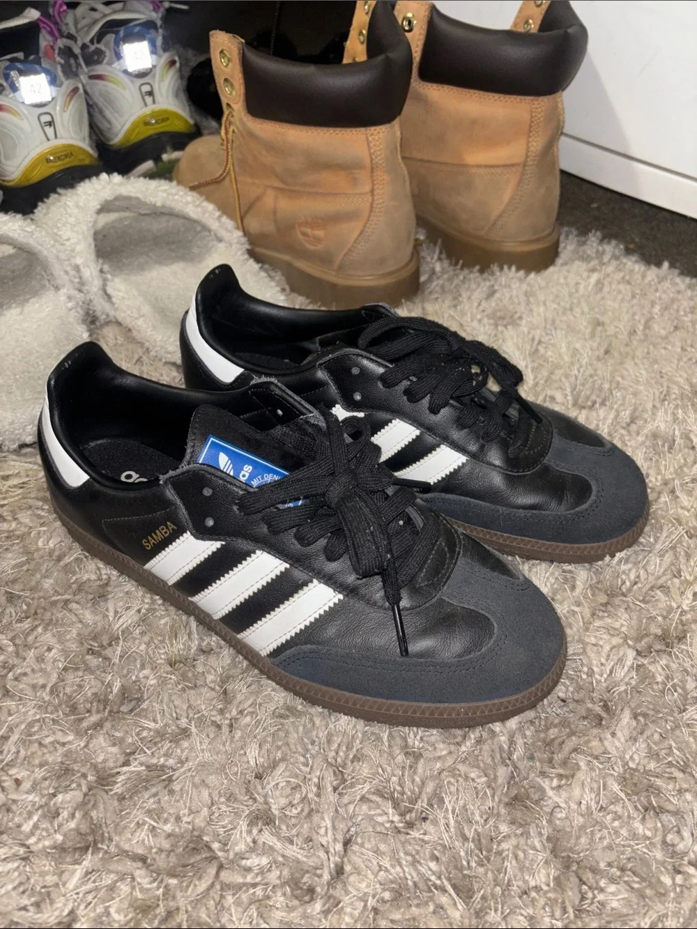 adidas Black White Samba Sneakers NO BOX